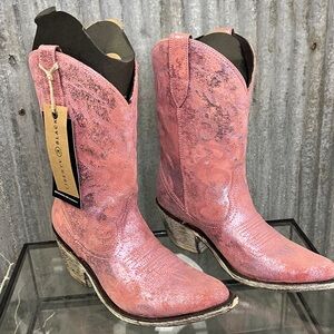 LIBERTY Black Pink cowboy boots